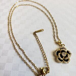 Adornia Crystal and Carnelian Flower Pendant - New